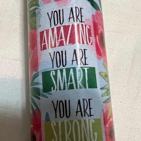 Motivational Floral Art Poster with Red and Green Accents - Picture 1 of 5